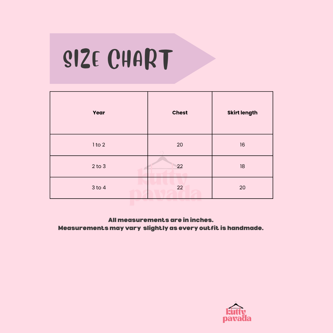 Deep Red & Metallic Pink Striped Pavada Set