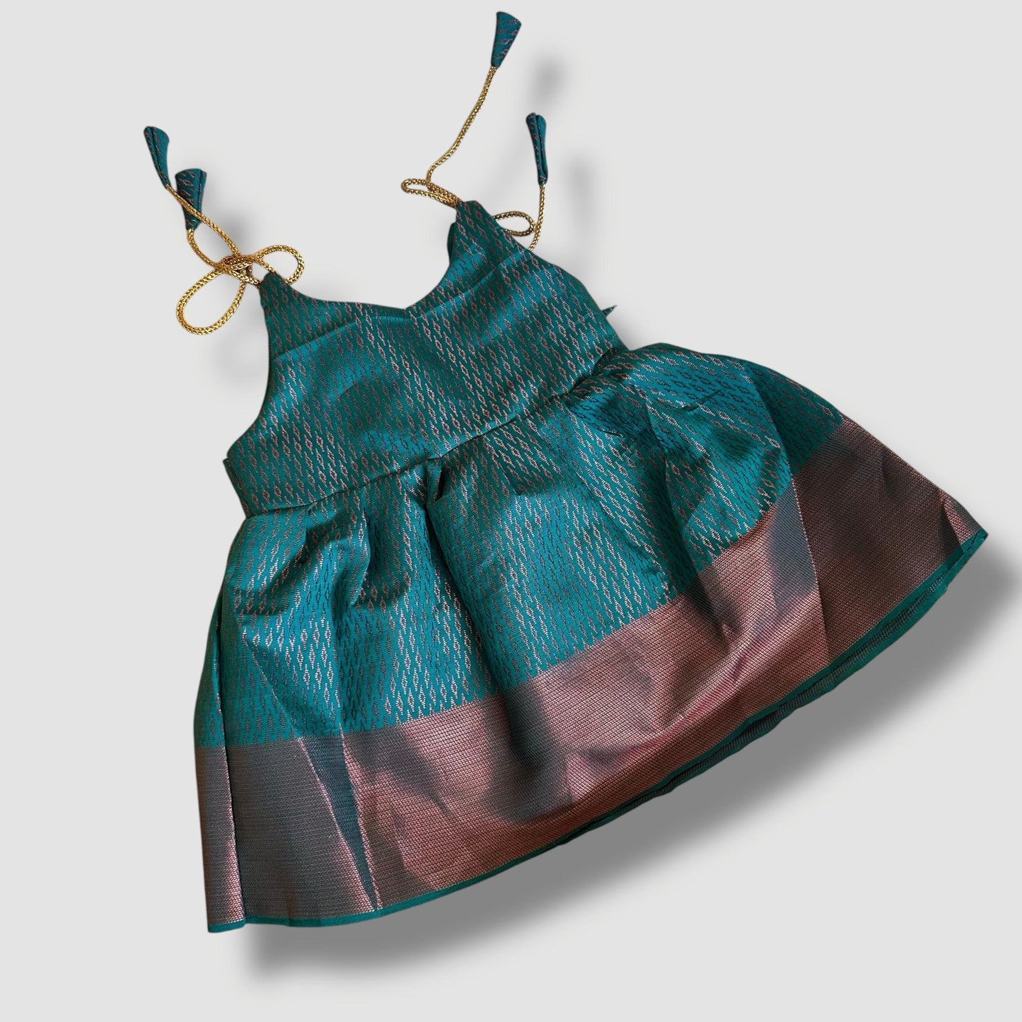 Two-Tone Teal Festive Frock
