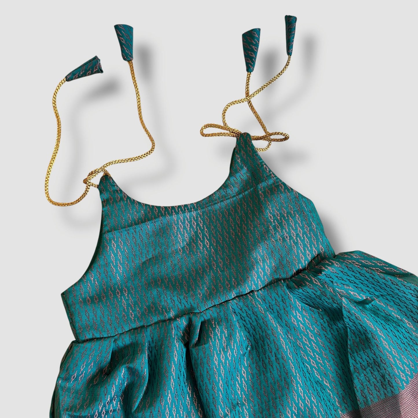 Two-Tone Teal Festive Frock
