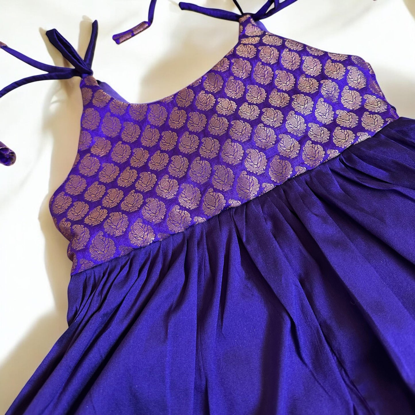 Two-Tone Violet Festive Frock