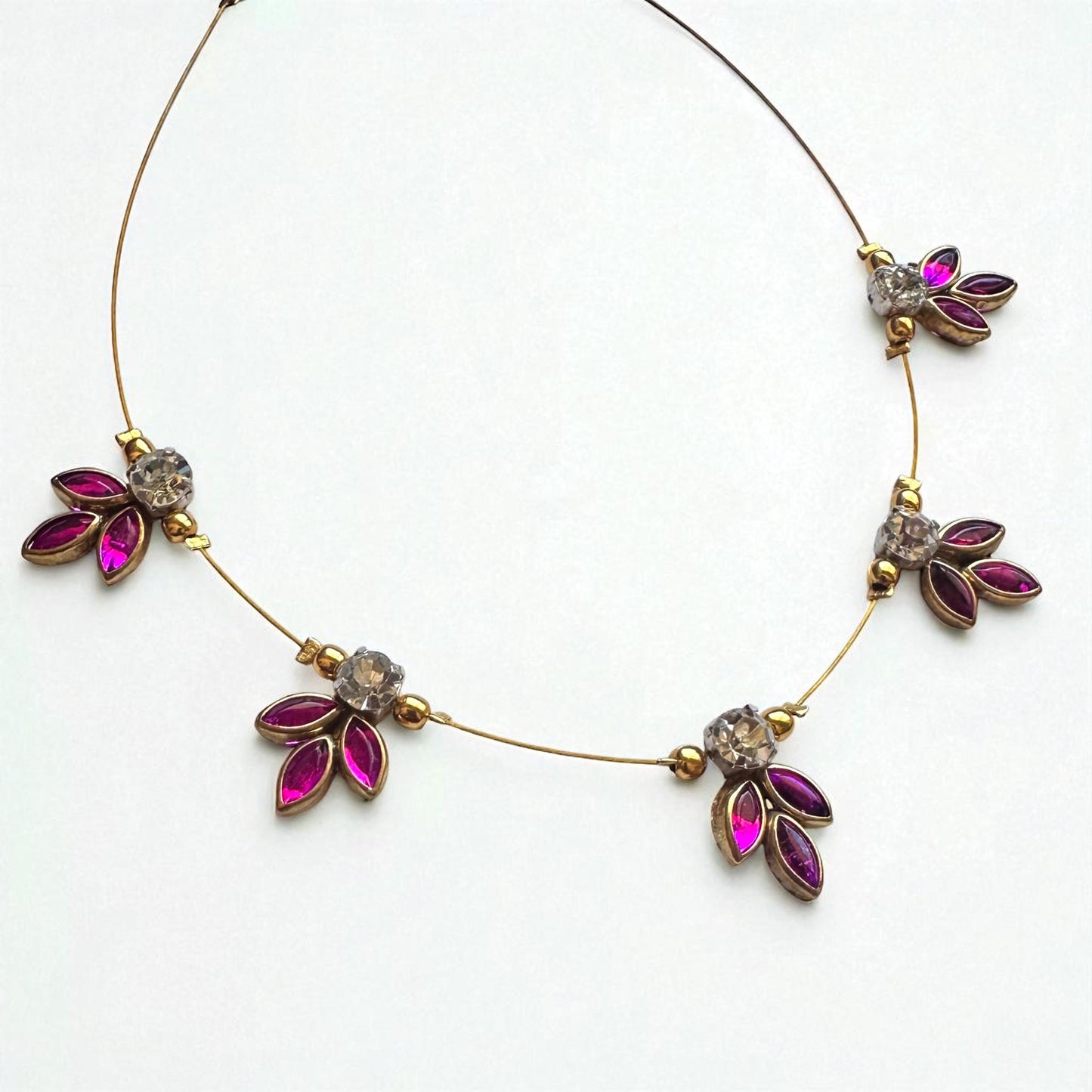 Pink Petal Charm Invisible Necklace