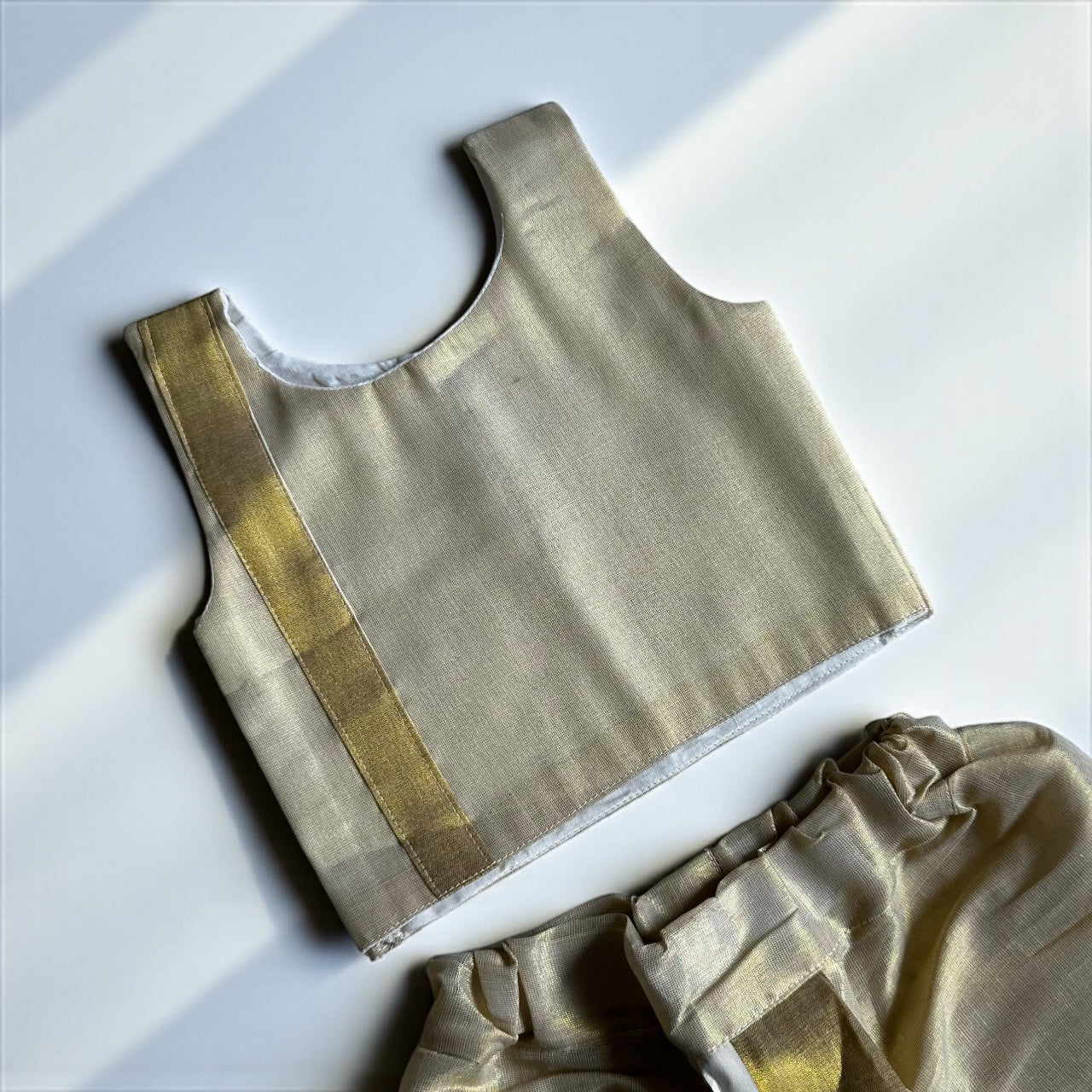 Classic Gold Jabla & Dhoti Set