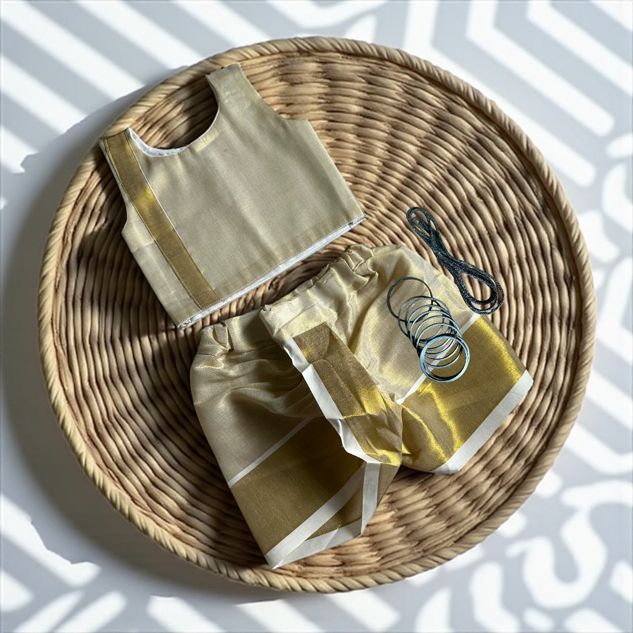 Classic Gold Jabla & Dhoti Set