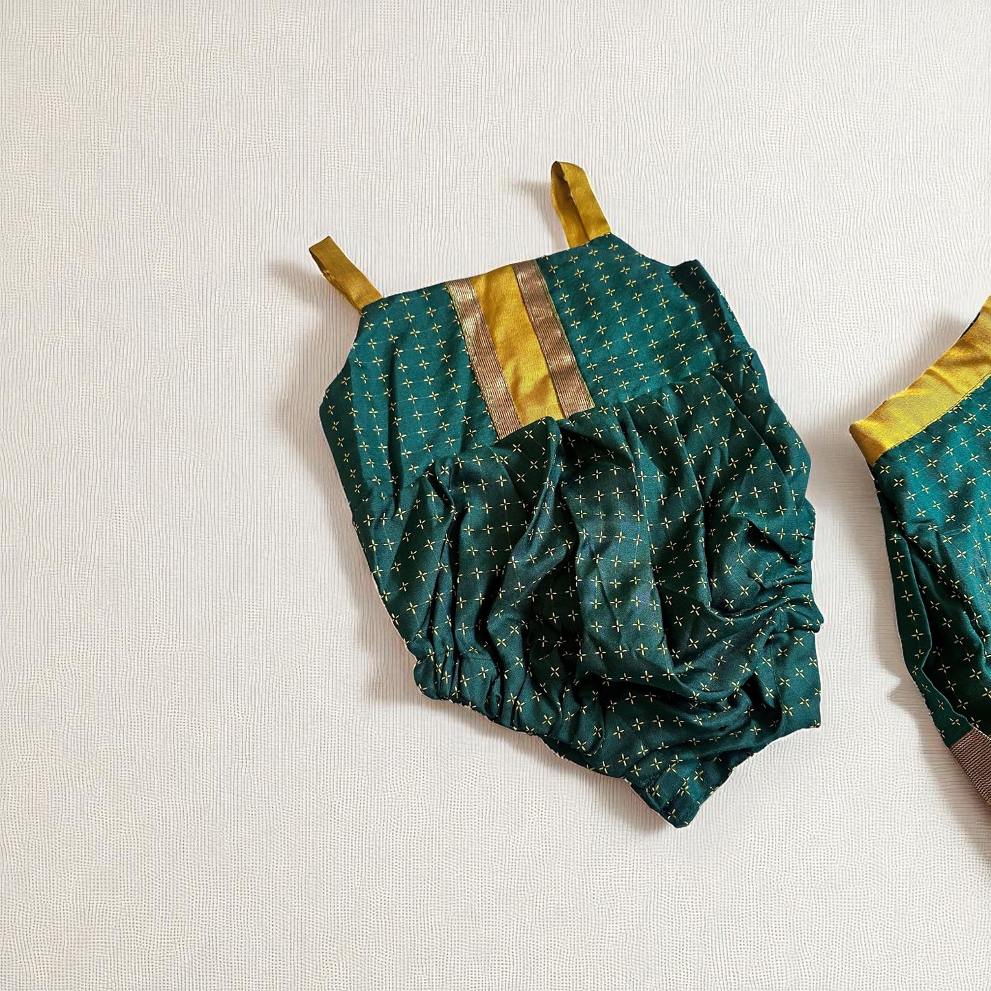 2-in-1 Romper and Skirt Pattu Pavada Set