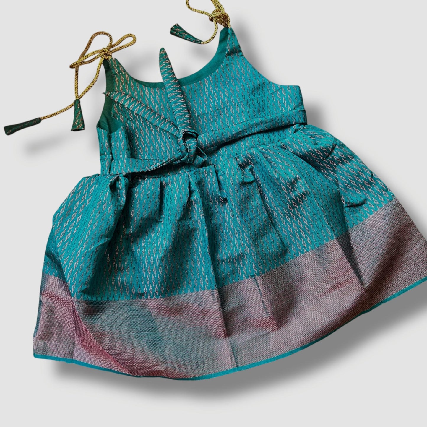 Two-Tone Teal Festive Frock