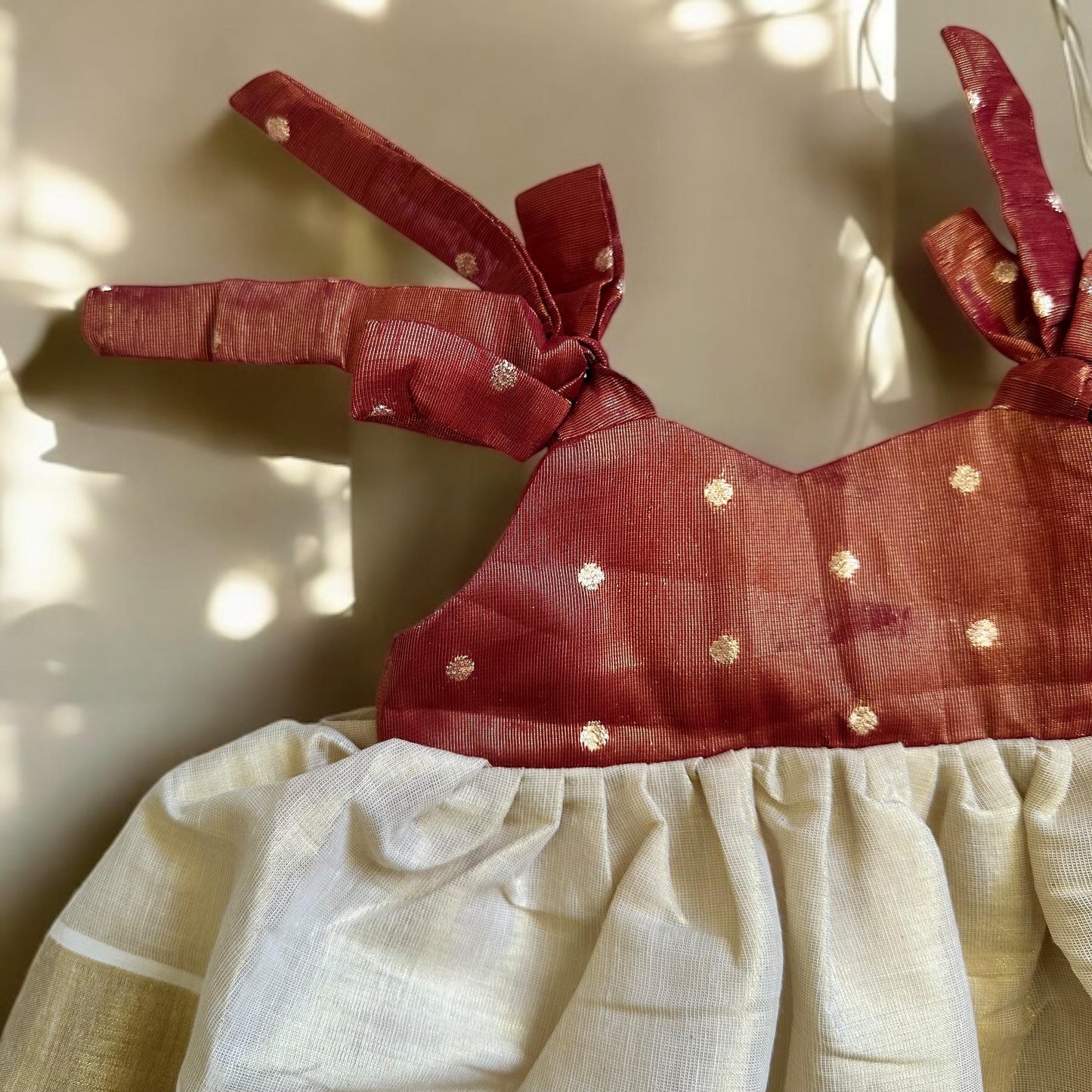 Tissue silk frock - Burnt Orange