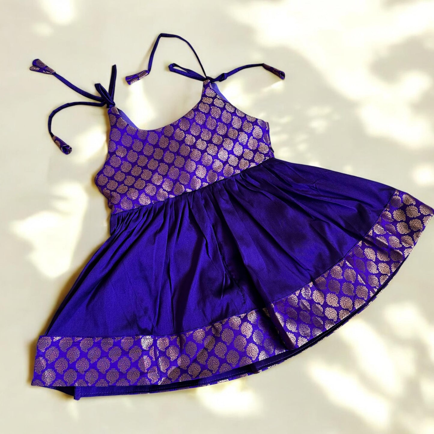Two-Tone Violet Festive Frock